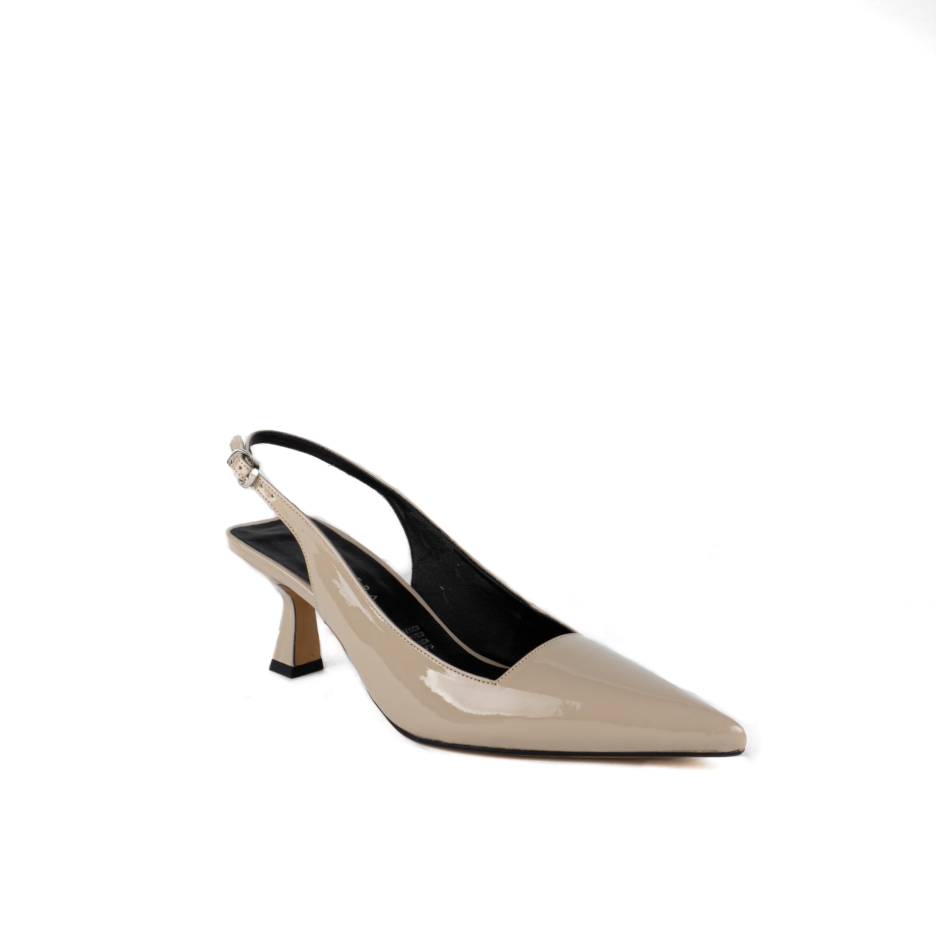 Zapatilla JANINE charol beige