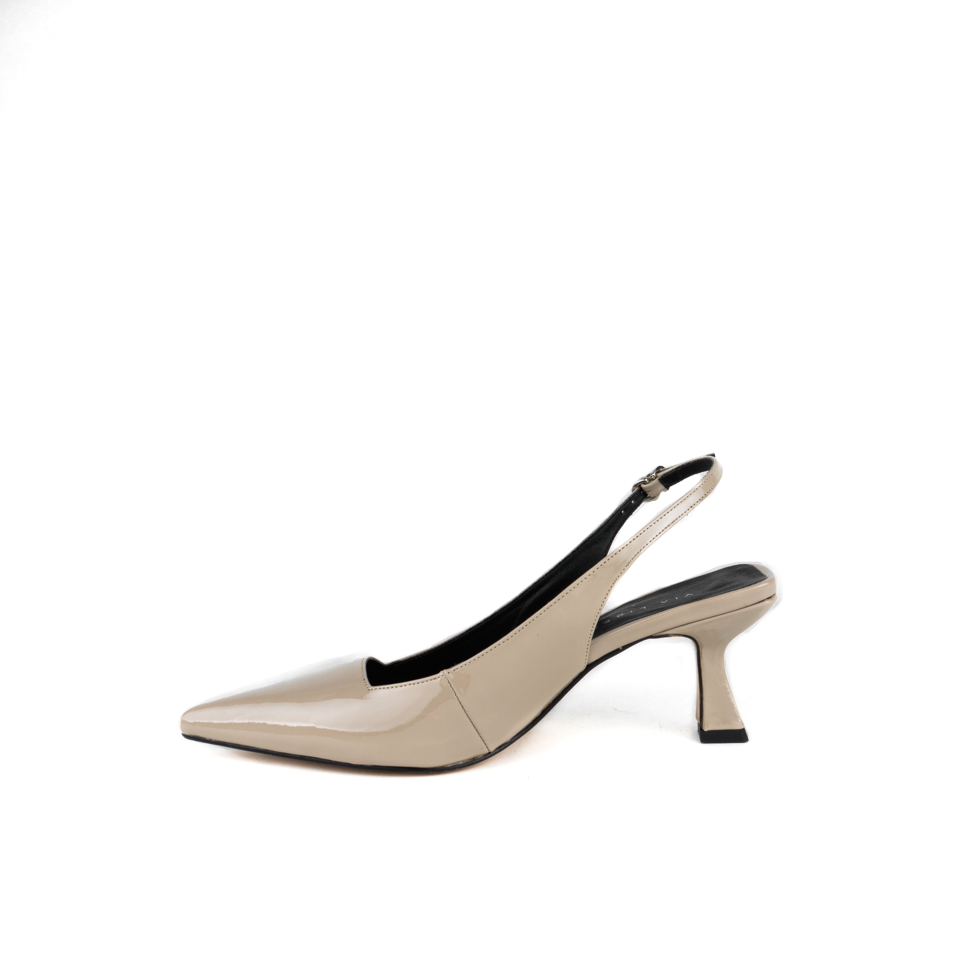 Zapatilla JANINE charol beige