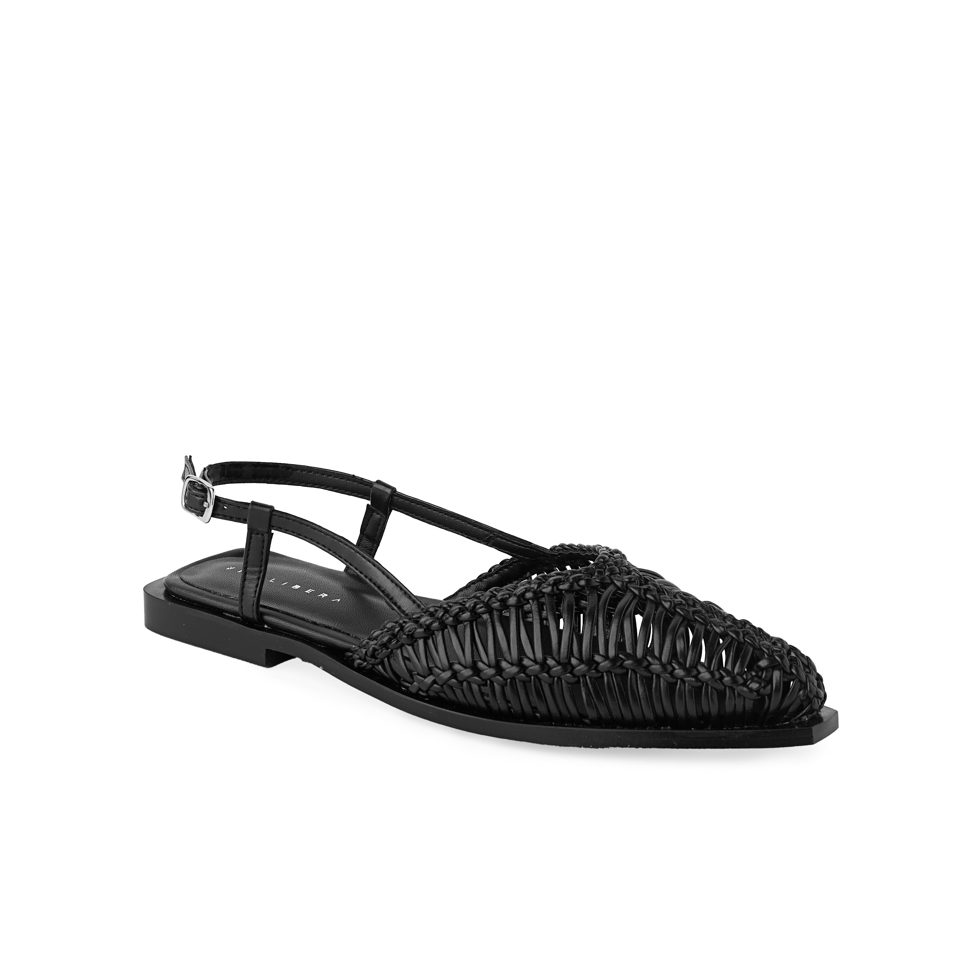 Flat AURORA piel negro