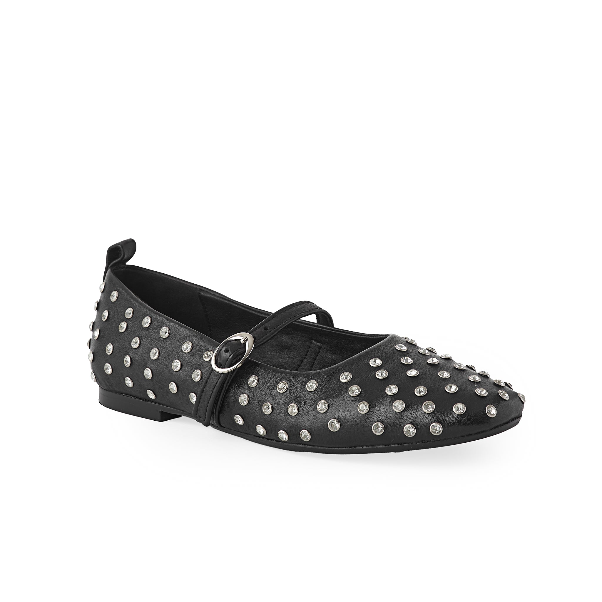 Flat EMILY piel negro