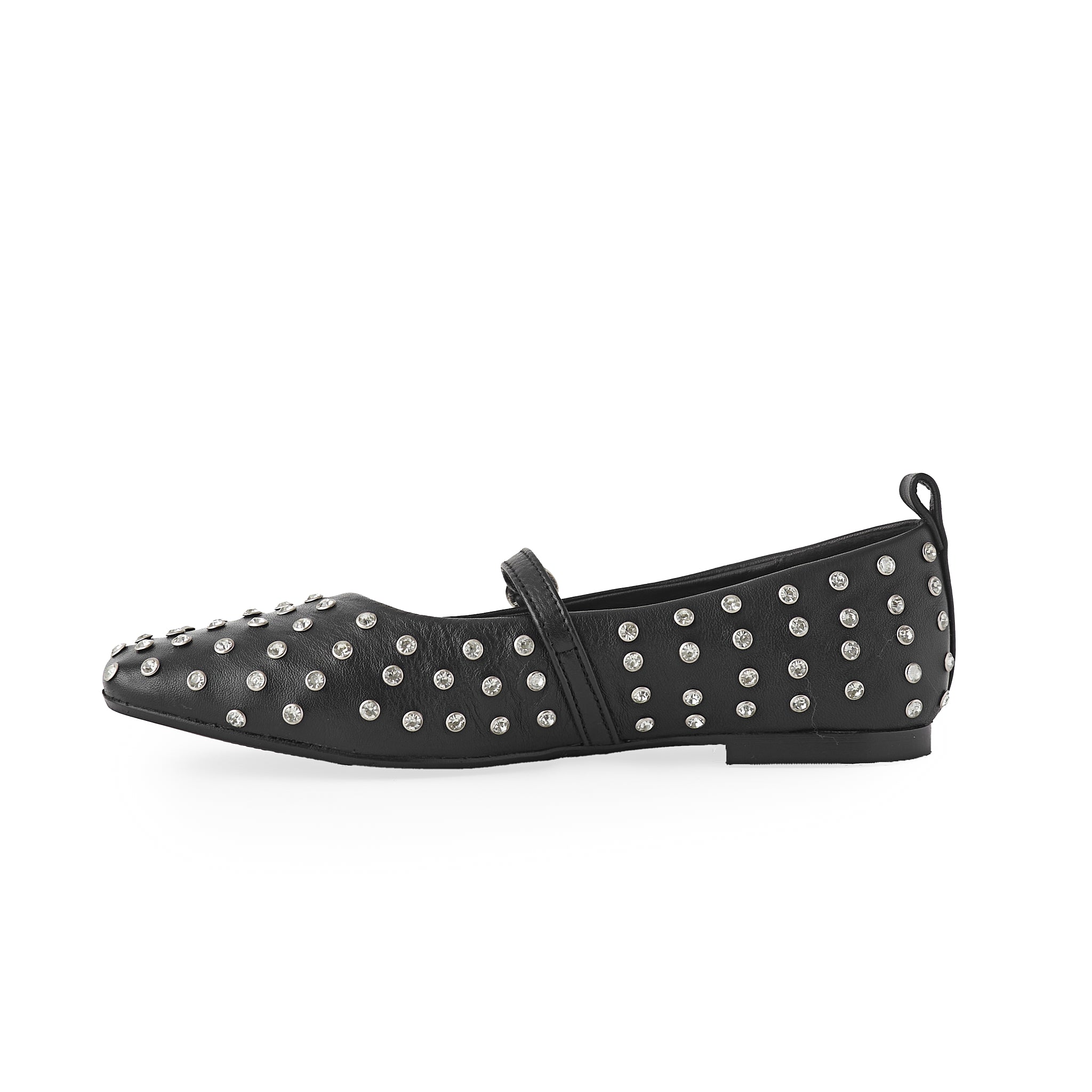 Flat EMILY piel negro